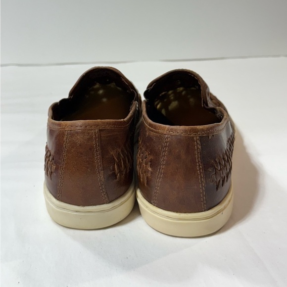 STUDIO INK Men's Brown Wareham Woven Leather Loafers size 10 - Picture 7 of 10